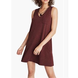 Madewell Swingy Tank Dress. Size Large Deep Merlot